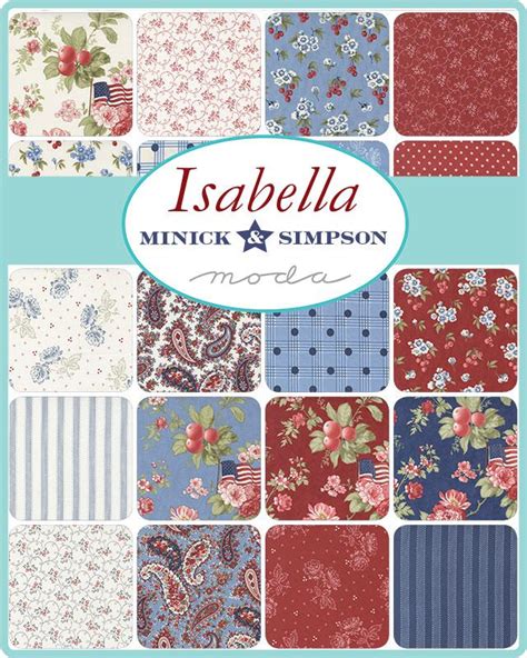 Moda Fabrics Isabella Fat Quarter Bundle By Minick And Simpson 14940ab