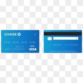 Chase is the largest credit card issuer in the united states. Chase Debit Card Back, HD Png Download - vhv