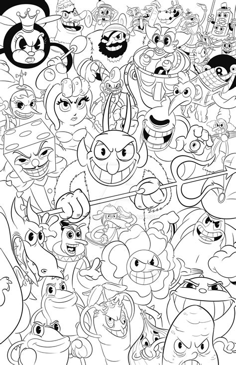 You can now print this beautiful cuphead king dice boss coloring page or color online for free. Cuphead Bosses Fan Piece - Inks by BrianLee88 on DeviantArt
