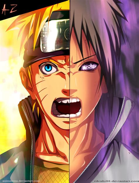 Naruto is characterized by being hyperactive, easily euphoric, impulsive, and suffers from attention span. Naruto vs Sasuke by Rikishi88 on DeviantArt
