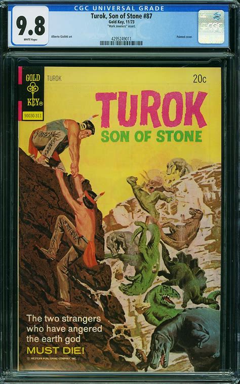 Turok Son Of Stone Comic Book Sale Cgc Nm Mt Mark Jewelers Insert