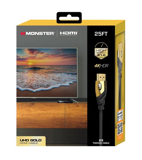 Monster Ultra Hd Gold Hdmi 20 Cable 25ft