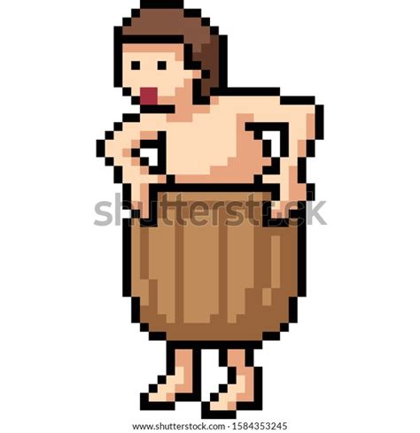 Vector Pixel Art Naked Man Isolated Stock Vector Royalty Free Shutterstock