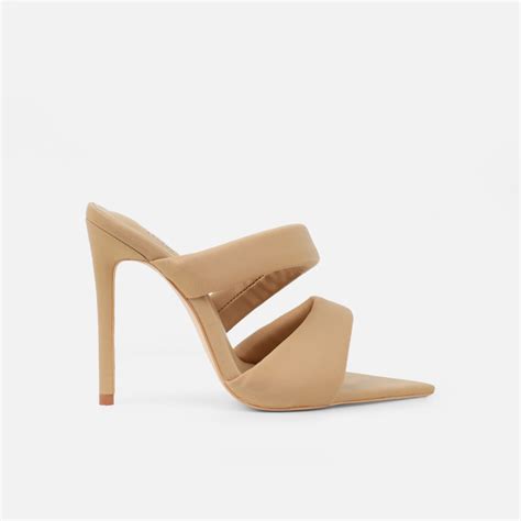 Dio Nude Lycra Pointed Toe Heeled Sandals SIMMI London