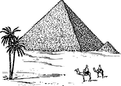 The installation of carcass and then a roof. Pyramid with camel travelers vector clipart image - Free ...