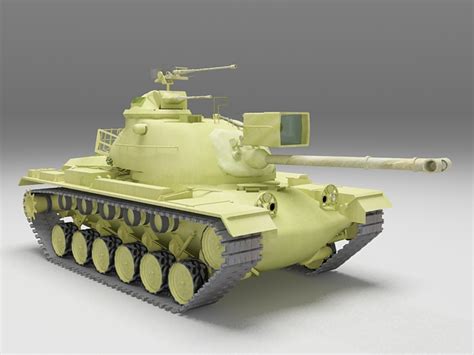 M48 Patton Tank 3d Model 3ds Max Files Free Download Cadnav