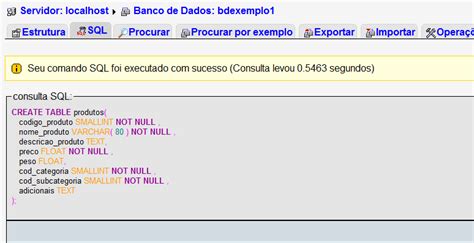 Concatenar Criando Um Banco De Dados Em Mysql Atrav S Do Phpmyadmin