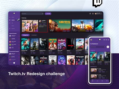 Twitch Redesign Challenge Uplabs
