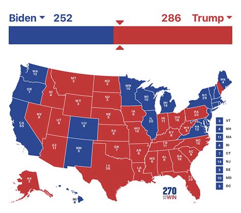 Map Of Us Electoral College Map