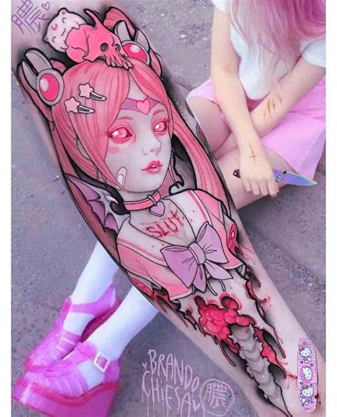 Maybe you would like to learn more about one of these? Body - Tattoo's - new school anime tattoo on arm ...