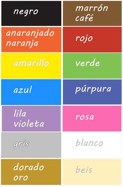 Pin By Engrácia Garcia On Spanish Spanish Colors Spanish Language