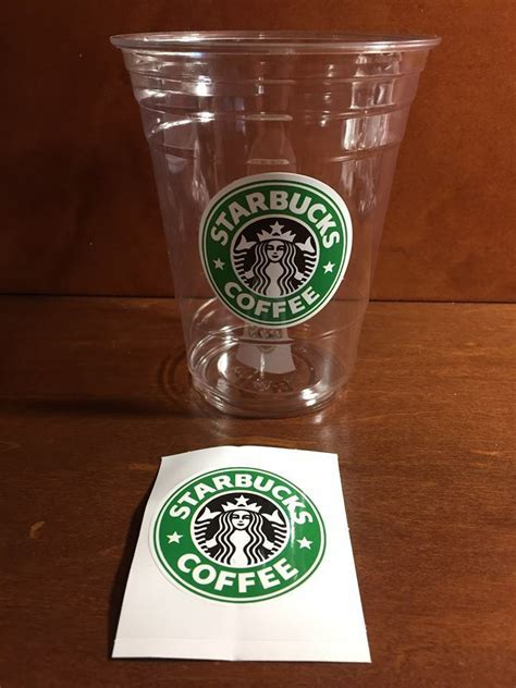 Starbucks Coffee Plastic Pvc Vinyl Stickers Decal For Cups Mug 6 Pk