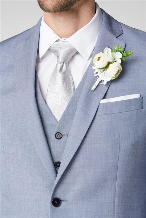 Occasions Sky Blue Regular Fit 3 Piece Suit Suit Direct