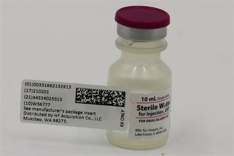 Sterile Water For Injection Usp 10ml Vial