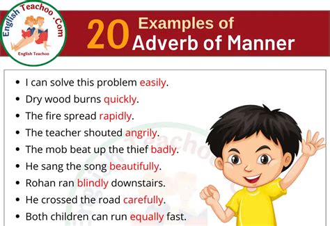 Adverb Of Manner Examples 20 Free Esl Adverbs Of Manner Worksheets Hot Sex Picture