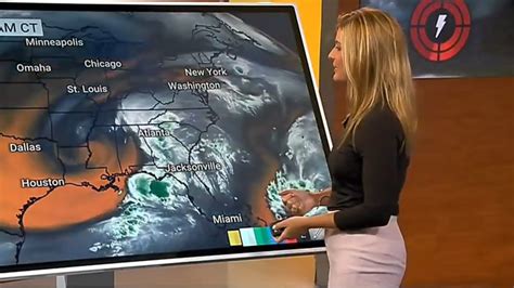 Jen Carfagno The Weather Channel 120821 Pink Skirt Profile View