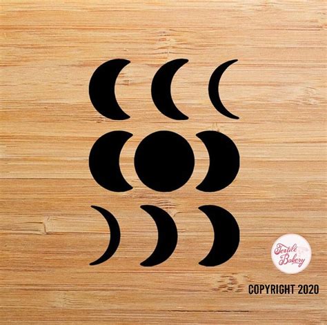 Moon Phases Stencil Magical Stencil Moon Stencil Moons Etsy
