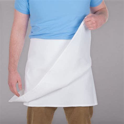 choice white 4 way waist apron 17 x 36