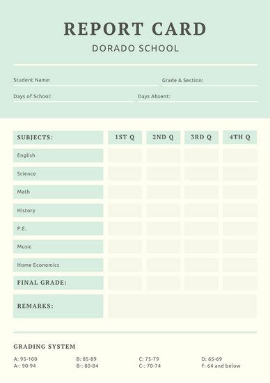 Customize 592 Elementary School Report Card Templates Online Canva