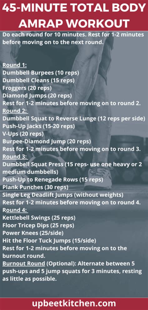 This Total Body Amrap Workout Takes 45 Minutes To Complete And Works