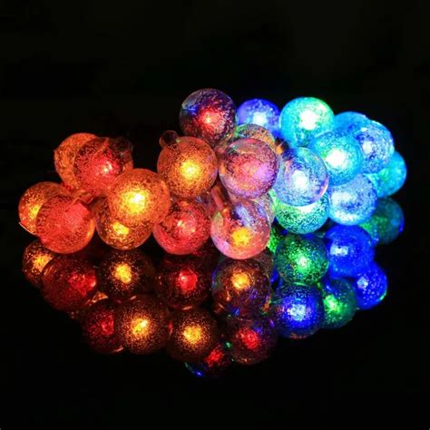 5m 30 Led Multi Color String Lights Solar Power Bulb Outdoor Party