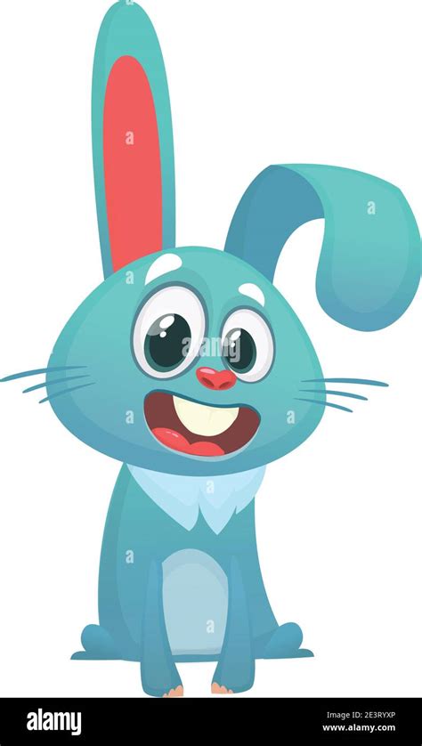 Cartoon Bunny Rabbit Character Vector Illustration Isolated Stock