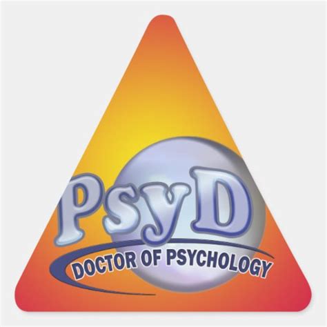 Psyd Doctor Of Psychology Logo Triangle Sticker Zazzle