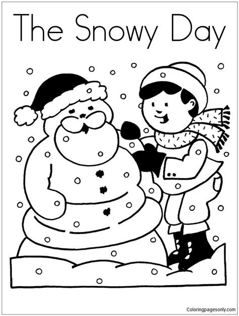 The Snowy Day Coloring Page Free Printable Coloring Pages