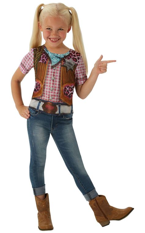 Childrens COWGIRL T SHIRT Cowgirl kostüm kinder Cowbabe kostüm kind Cowgirl kostüm mädchen