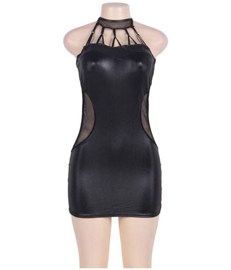 Westclub Faux Leather Black Bodycon Dress Buy Westclub Faux Leather Black Bodycon Dress Online