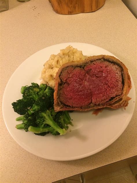 Remove the cling film, then quickly sear the beef fillets in a. Homemade Gordon Ramsay's Beef Wellington : food