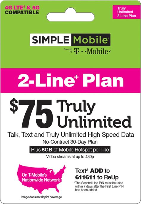 I agree that my submitted data is being collected and stored. Simple Mobile $75 - 2 Line 30-Day Prepaid Card Simple Mobile $75 - Best Buy