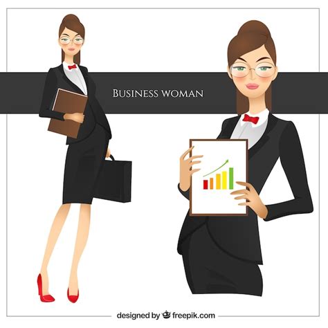 Business Woman Vector Premium Download