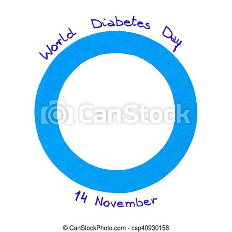 Blue Circle Of Paper On White Background Symbol Of World Diabetes Day