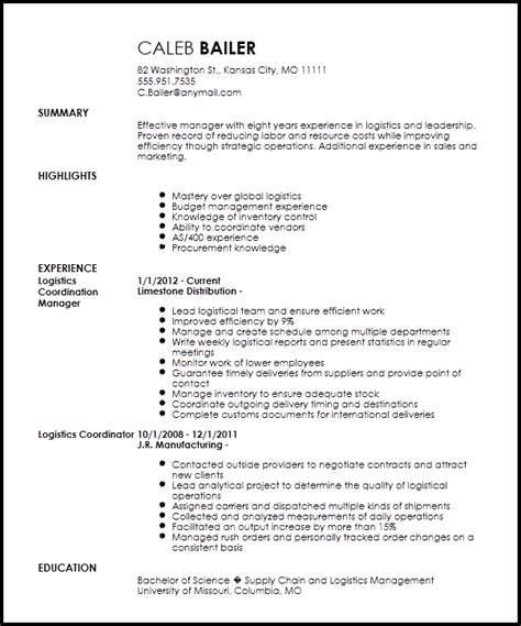 Managed 10+ projects for the organization, and coordinated with other departments to ensure timely completion. Logistics Coordinator Resume | IPASPHOTO