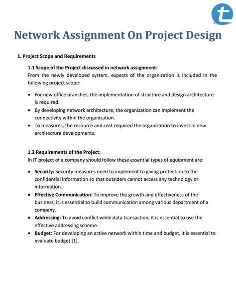 Network Assignment On Project Design By Total Assignment Help Issuu