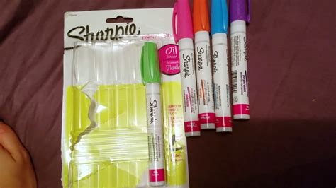 How To Use Sharpie Oil Based Colored Paint Markers Review Youtube