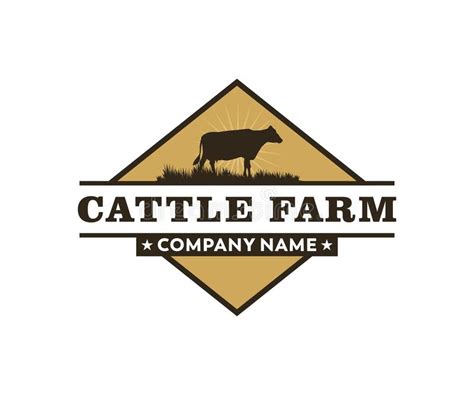 Cattle Farm And Crop Or Livestock Vector Logo Design