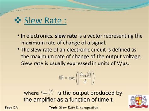 Slew Rate In Opamp