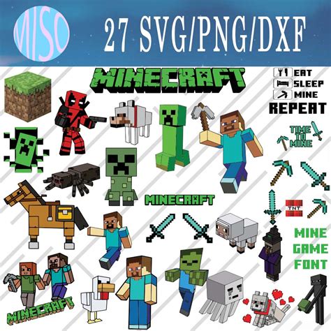 Minecraft Svg Minecraft Bundle Svg Png Dxf Cutting File Inspire