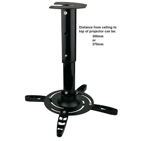 Hzgang wall ceiling mount hanger 360 rotatable head. Projector Ceiling Mount for JVC - Extra long drop - Black ...