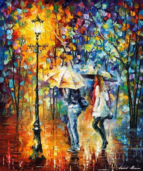 Conversation — Palette Knife Oil Painting On Canvas By Leonid Afremov