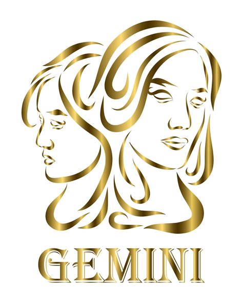 Gemini Zodiac Line Art 2405625 Vector Art At Vecteezy