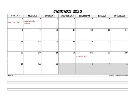 Australia Calendar 2023 Free Printable Pdf Templates 2023 Australia