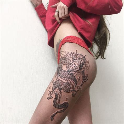 Dragon Thigh Tattoo Dragon Tattoo For Women Dragon Tattoo Designs