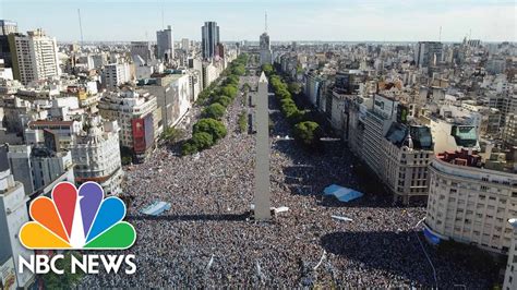 Watch Huge Crowds In Buenos Aires Celebrate Argentinas World Cup Win