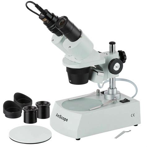 10x 20x 30x 60x Stereo Inspection Microscope W Dual Lights Usb Camer