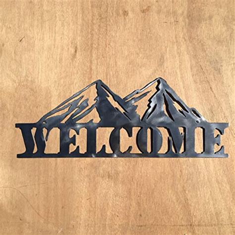 Mountain Welcome Sign 20 X 8 Rustic Home Decor Etsy