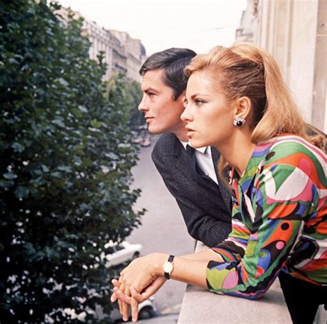 Alain Delon With Wife Nathalie In Paris 1960s Oldschoolcool