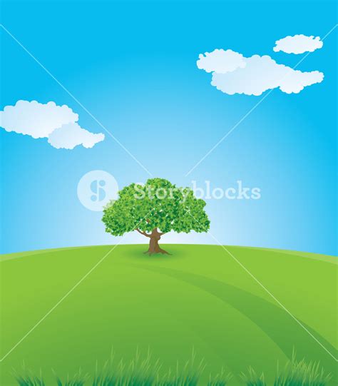 Green Landscape Vector Royalty Free Stock Image Storyblocks